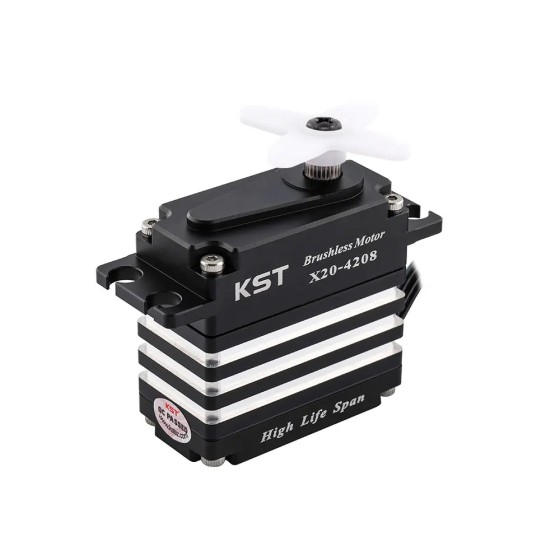 Original KST X20-4208 46Kgf.cm 0.07sec HV Digital Metal Gear Contactless 6BB HLS Standard Brushless Motor for RC FPV Car